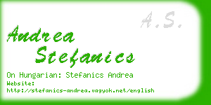 andrea stefanics business card